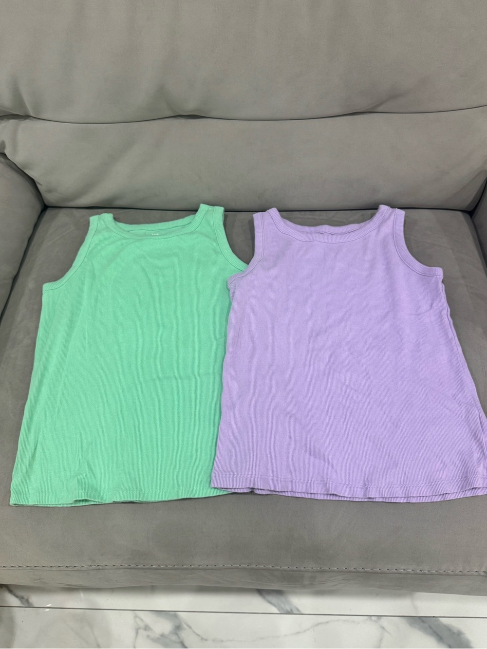 Girls' Sleeveless Tank Tops - Mint Green & Lavender bundle